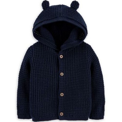 carter's® Size 3M Hooded Cardigan in Navy - NAVY - 3 MONTHS