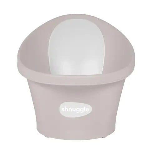 Taupe Shnuggle Baby Bath – Newborn Support Bathtub with Bum Bump & Foam Backrest – Shnuggle USA