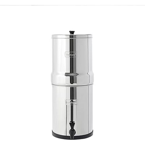 Travel Berkey Gravity-Fed Water Filter with 2 Black Berkey Elements–Enjoy Potable Water While Camping, RVing, Off-Grid, Emergencies, Every Day at Home