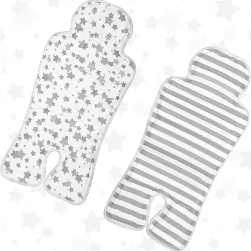 Qunclay 2 Pcs Gel Car Seat Cooler Pad for Baby Cooling Pad for Stroller Breathable Universal Car Cooler Mat Multifunctional Baby Stroller Seat Liner Cushion Chair(Gray Star)