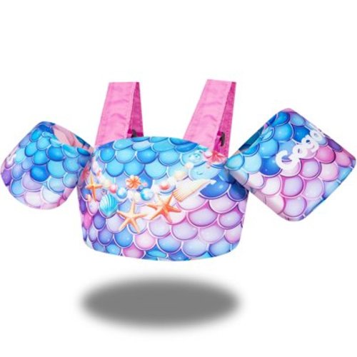 Gogokids Kids Swim Vest, Toddler Floaties for 20-30-40-50 lbs/2-6 Years Old Girls and Boys, Float Swimwear with Shoulder Strap for Learning to Swim and Training