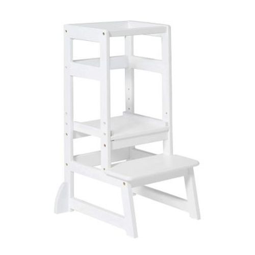 SDADI LT05N Mother's Helper Adjustable Height Kitchen Step Stool, Children Kids Toddlers Counter Level Learning Stool for Kitchen & Bathroom