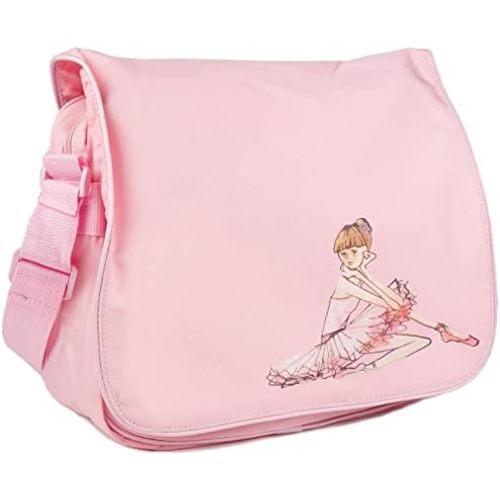 Bloch Dance Girl's Adjustable Strap Ballerina Shoulder Bag, Light Pink