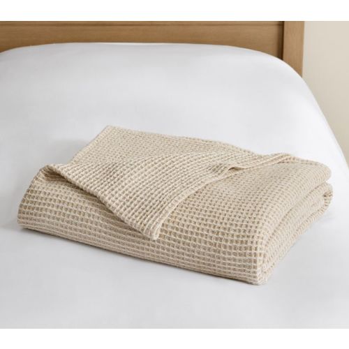 Waffle Weave Bed Blanket - Twin Size