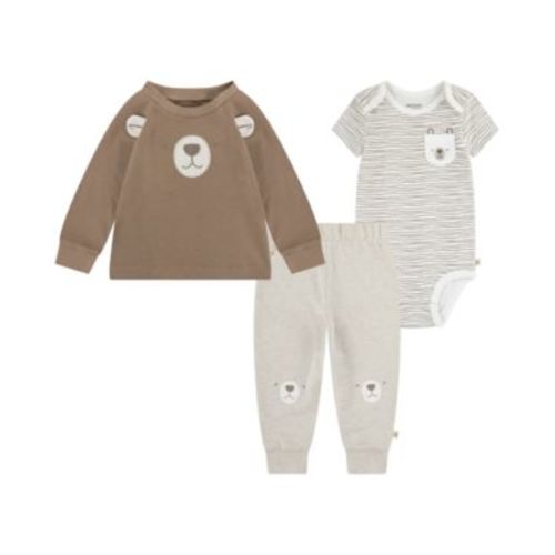 Baby Boys Crew Tee, Bodysuit and Pants, 3-Piece Set