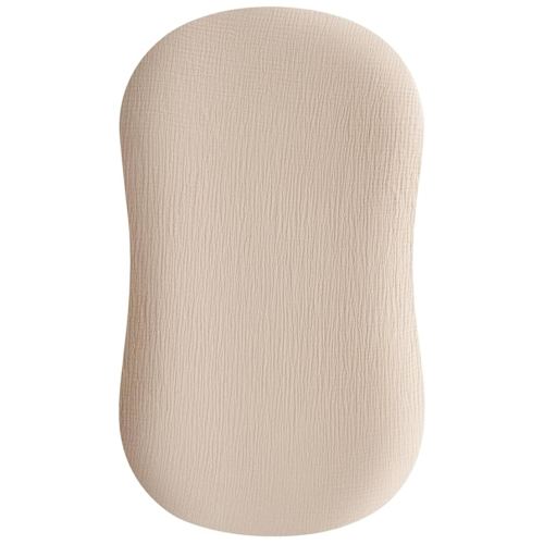 Konssy Muslin Baby Lounger Cover 1 Pack, 100% Cotton Newborn Lounger Sheets, Soft and Breathable Baby Nest Slipcover, Cover Only (Wheat)