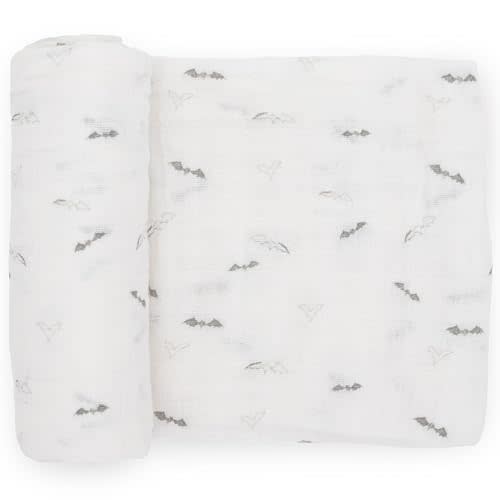 Little Unicorn Premium Cotton Swaddle Baby Blanket | Breathable Fabric | for swaddling, Play, Nursing & More (Bats)