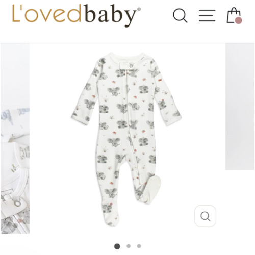 Organic 2-Way Zipper Footie in Baby Elephant – L'ovedbaby