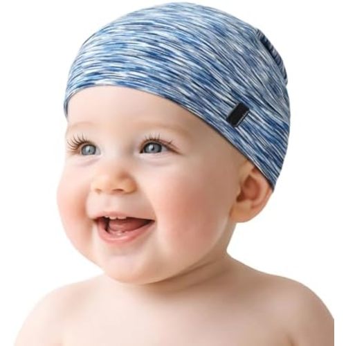 Baby Silky Satin Bonnet for 0-6 Months -Adjustable Infant Hair Care Sleep Cap