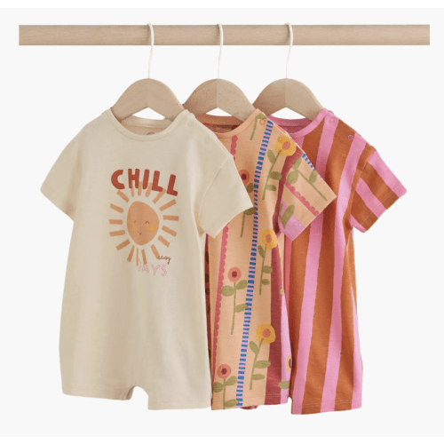 Set of 3 Assorted Slogan Rompers