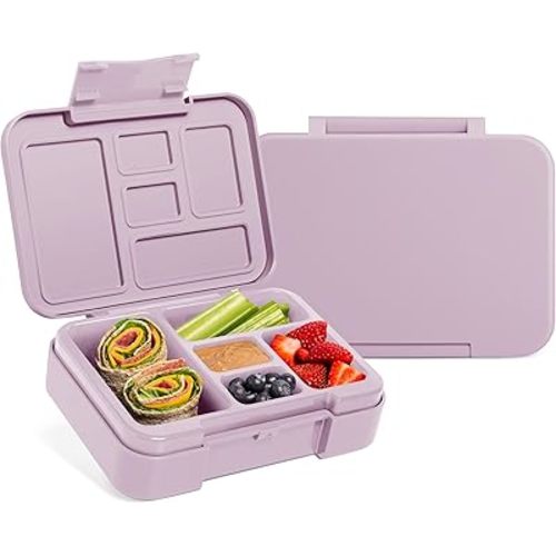 Simple Modern Bento Lunch Box for Kids | BPA Free, Leakproof, Dishwasher Safe | Lunch Container for Girls, Toddlers | Porter Collection | 5 Compartments | Lavender Mist