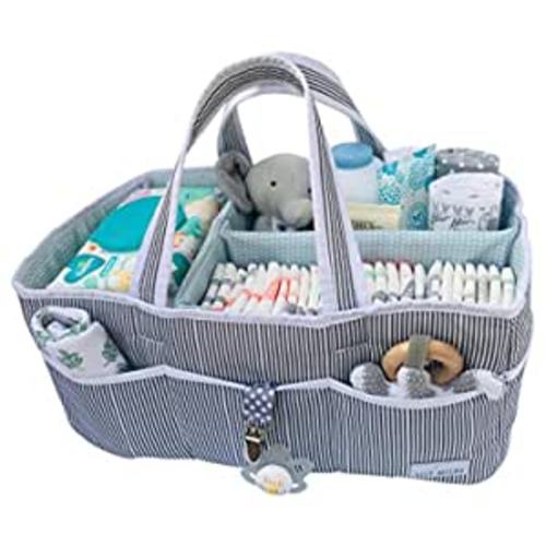 Amazon.com: Lily Miles Baby Diaper Caddy - Large Organizer Tote Bag for Baby essentials Boy or Girl - Baby Shower Basket - Nursery Must Haves - Registry Favorites - Newborn Caddie Car Travel