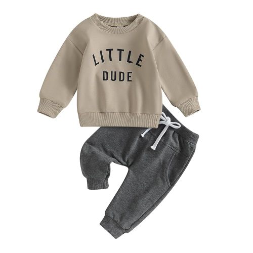 Tsnbre Baby Boy Clothes Outfits Fall Long Sleeve Color Block Sweatshirt Tops Casual Pants Newborn 2Pcs Set