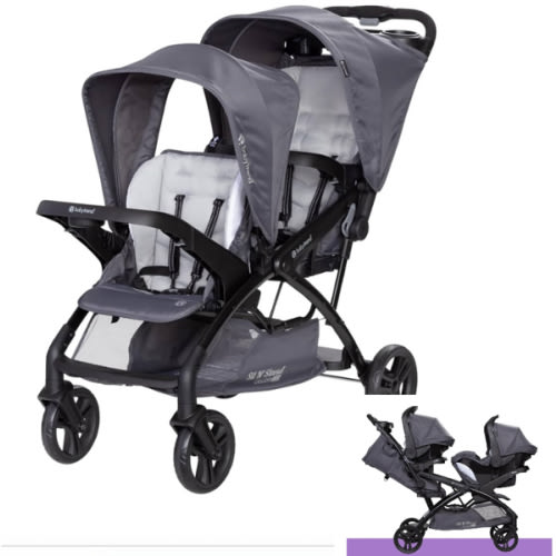 Baby Trend Sit N' Stand® Double 2.0 Stroller, Dash Grey