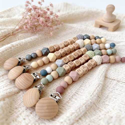 Custom Pacifier Clip Personalized Soother Holder | Baby Shower Newborn Gift Binky Dummy Clip