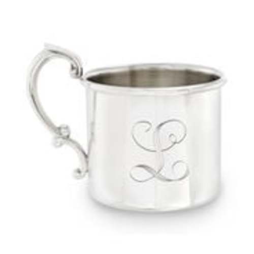 Name and Birth Date - Empire Pewter Classic Baby Cup | Ross Simons