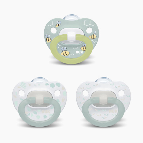 NUK Orthodontic Pacifier Value Pack - Bees, 0-6 Months