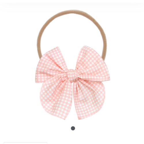 Heirloom Bow - Petal Gingham Headband