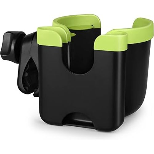 Accmor Stroller Cup Holder with Phone Holder, Bike Cup Holder, Universal Cup Holder for Uppababy Nuna Doona Strollers, 2-in-1 Cup Phone Holder for Stroller, Bike, Wheelchair, Walker, Scooter