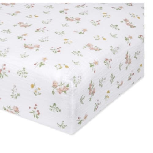 Country Floral Essentials Cotton Crib Sheet | aden + anais