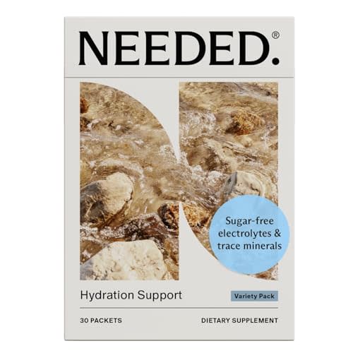 Needed. Hydration Support with Electrolytes & Trace Minerals – Electrolytes for Pregnancy & During Lactation - 30 Hydration Packets Lightly Sweetened with Real Fruit, Variety