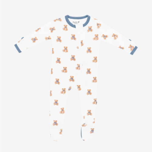 Zippered Footie in Teddy Bear