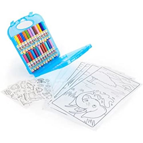 Crayola Color Wonder Mess Free Coloring Kit (50+ Pcs), Includes Carrying Case, Mess Free Markers, Stickers, Coloring Pages, 3+