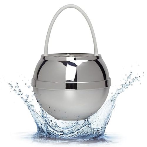 Crystal Quest Chrome Bath Ball Water Filter – Reduces Contaminants for Softer, Smoother Skin - BPA Free
