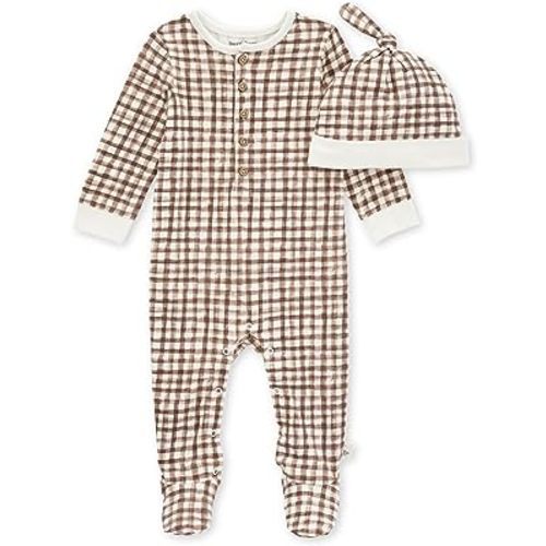 Burt's Bees Baby baby-boys Romper Jumpsuit, 100% Organic Cotton One-piece Short Sleeve Shortall, Long Sleeve Coverall