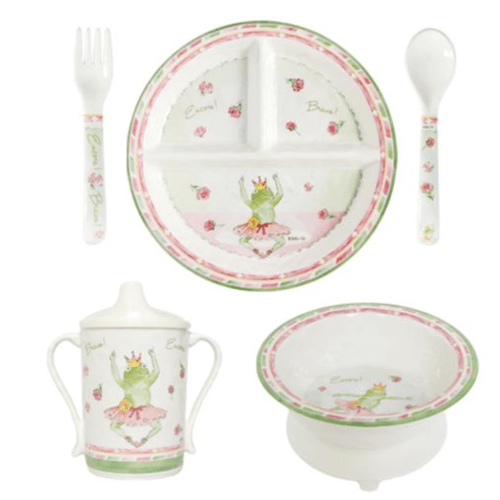 Le Cadeaux Baby Cie Dani Bravo Encore Green Melamine Dinnerware Set