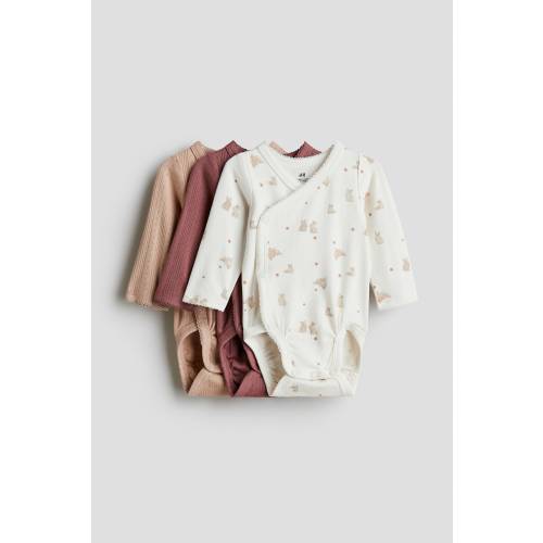 3-PACK WRAPOVER BODYSUITS