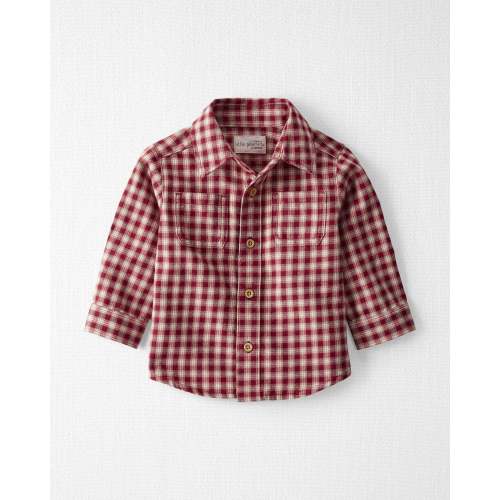 Baby Cozy Button-Front Shirt Made with Organic Cotton - Little Planet | Carter's