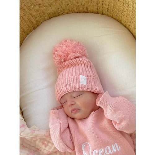 Knitted Pom Beanie | Peony – Little and Fern