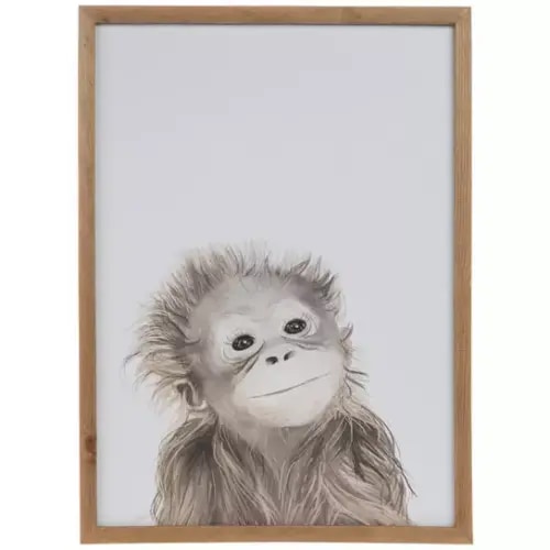Orangutan Baby Wood Wall Decor