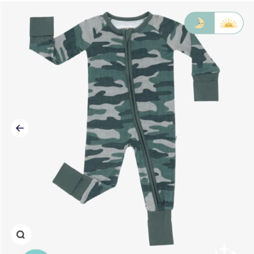 Vintage Camo Zippy - Little Sleepies
