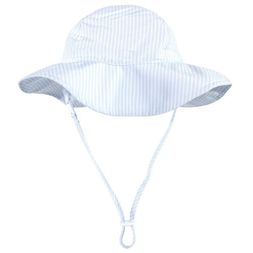 Sun hat, blue and white stripe, 0-6 months