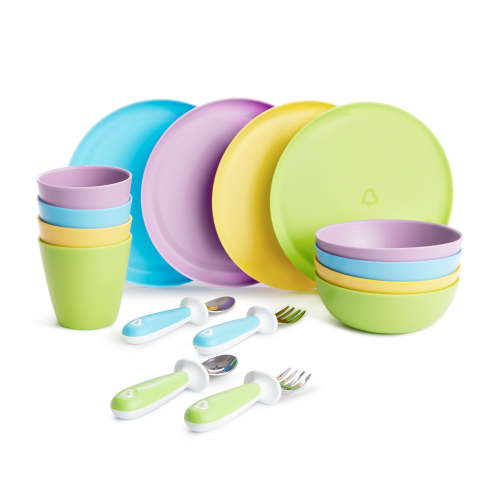 Munchkin Baby and Toddler Dining Set, 16 Piece, Multi-Color, Unisex