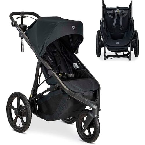 BOB Gear Wayfinder Jogging Stroller with Independent Dual Suspension, Air-Filled Tires, and 75-Pound Weight Capacity, Nightfall