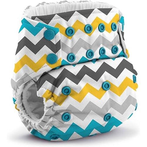 Kanga Care Rumparooz G3 AWJ Cloth Diaper Reusable One Size Pocket Diaper Patented Inner Double Gusset 2 pcs Microfiber Insert Soaker (6-55+ lbs) - Charlie