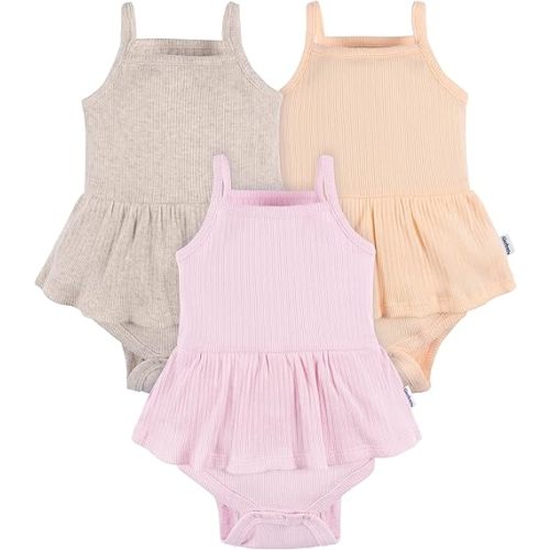 Gerber Baby Girls' Multipack Sleeveless Onesies Bodysuit