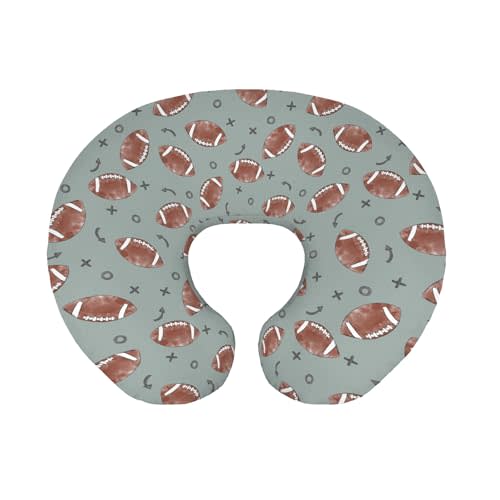EyMzcod Baby Boys Nursing Pillow Cover Football Game American Sport, Blue Watercolor US Match Breastfeeding Pillowcase, Bottle Feeding Pillow Slipcover Cover Only
