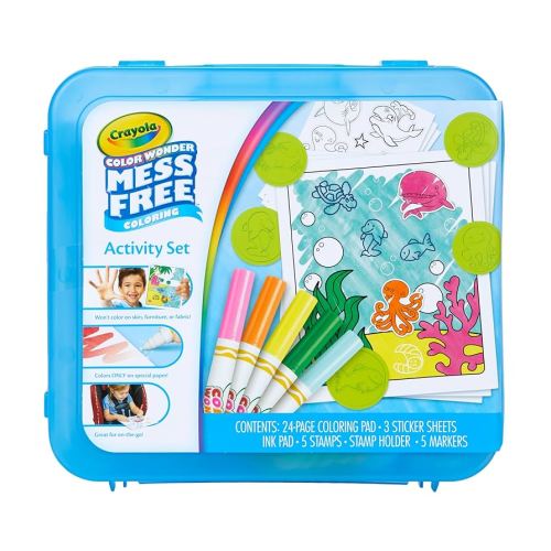 Crayola Color Wonder Mess Free Coloring Activity Set (30+ Pcs), with Markers, Stamps, and Stickers, Gift for Toddlers, 3+ : Toys & Games