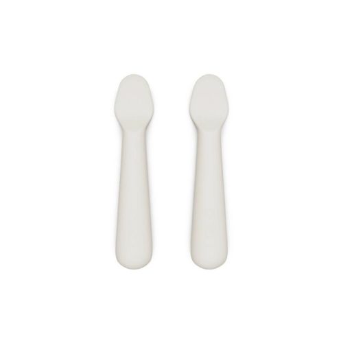 Lalo 2pk Silicone Baby Spoons - Oatmeal