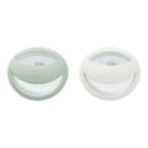 NUK Perfect Match Silicone Newborn Pacifier, for Ages 0-6m, Green & White, 2 Pack
