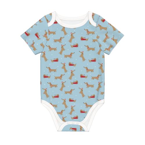 Rocae Dachshund Dog for Baby Climbing Clothes Soft Baby Romper for Active Infants Comfortable and Breathable Crawling Jumpsuit Unisex Baby Outfit 3 Months