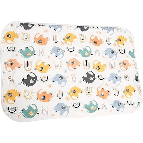 Baby Diaper Changing Pad, 21 5/8" x 31.5" Waterproof Changing Pad Liners - Reusable Soft and Absorbent Portable Changing Mat(Elephant1PCS)