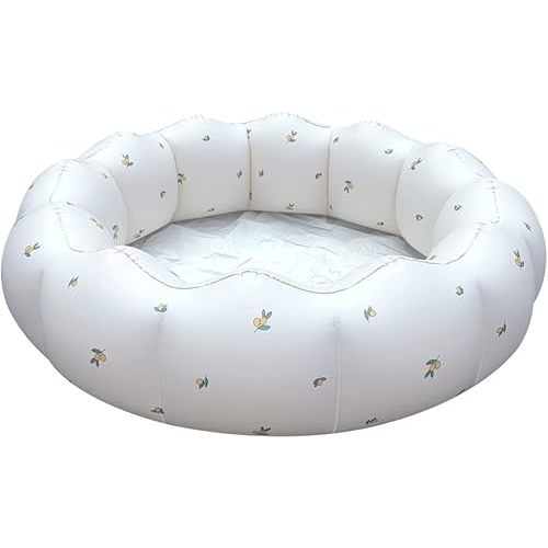 Inflatable Baby Pool, Portable Paddling Baby Swimming Pool, Toddlers for Ages 0-3 Years Girls and Boys, Indoor& Outdoor, Garden and Backyard Summer Water Party, 35.4x9.8 in(White)