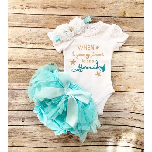 Last 1! Mermaid Outfit baby girl , baby girl Mermaid outfit , i want to be a mermaid
