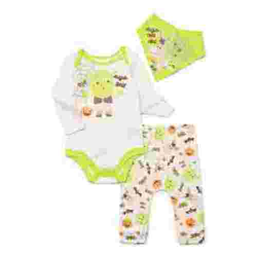 Halloween Shrek Baby Boys or Girls Bodysuit and Pants with Bib Set, 3-Piece, Sizes 0M-12M