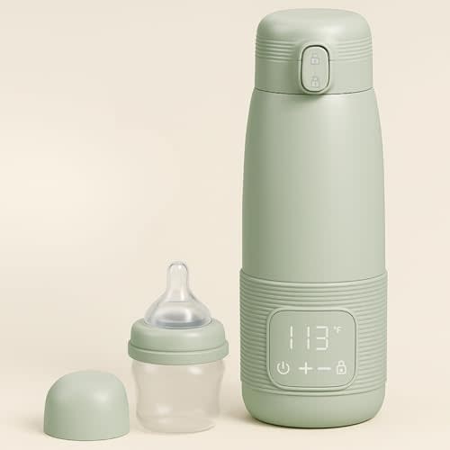 JOYFULNEST CO. Portable Milk Warmer for Baby - Portable Bottle Warmer Travel, Bottle Warmer on The Go, Travel Bottle Warmer, Baby Bottle Warmer Portable Travel, Water Warmer, Rechargeable, 12 oz.